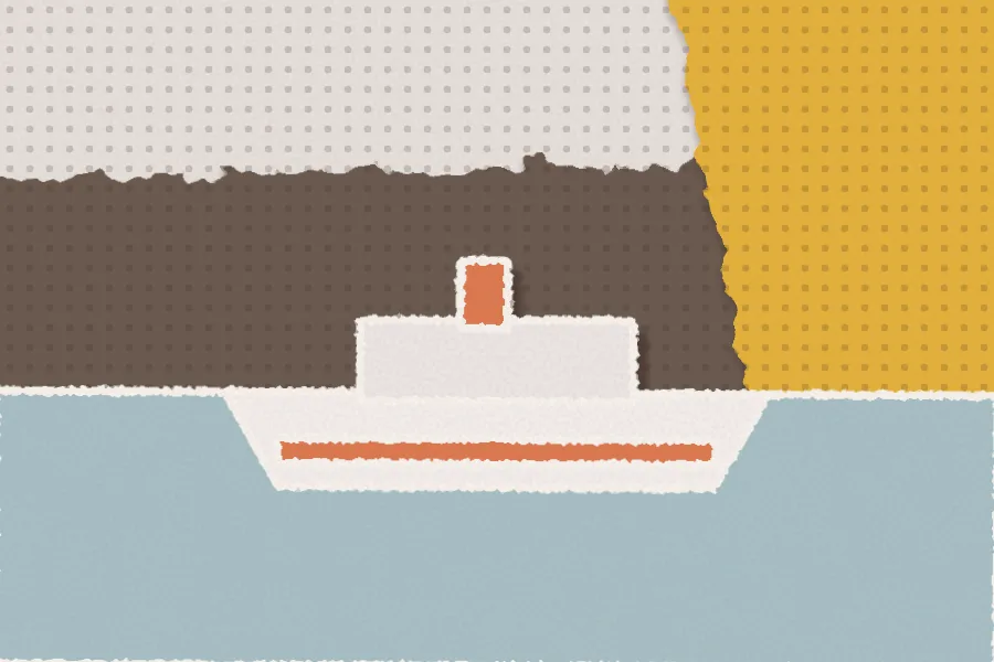 Collage illustration: Ferries