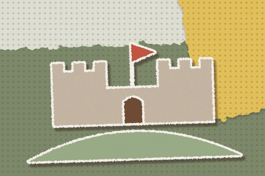 Collage illustration: São Jorge Castle