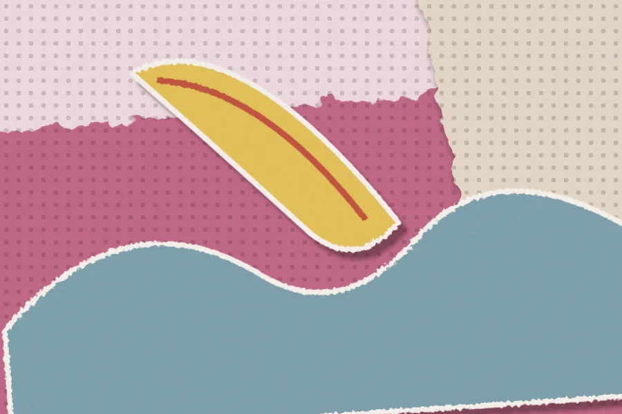 Collage illustration: Surf at Caparica